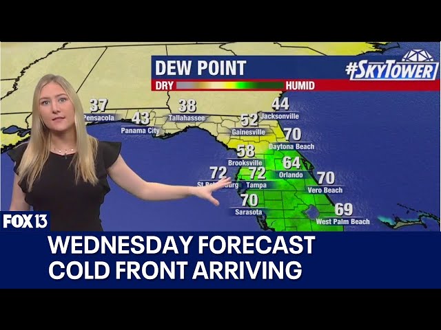 ⁣Tampa weather | Fall cold front moving in