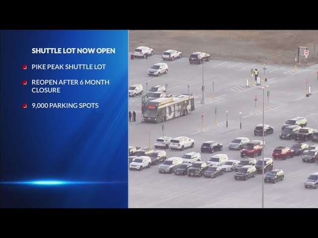 ⁣Denver International Airport’s Pikes Peak shuttle lot fully reopens