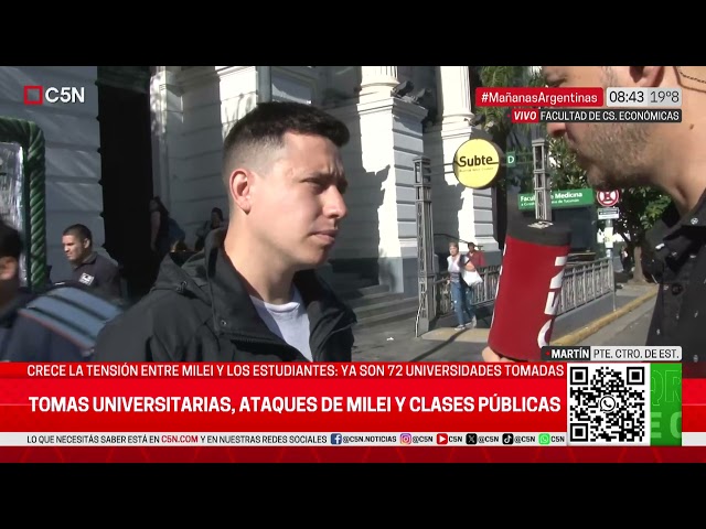 ⁣TOMAS UNIVERSITARIAS: habla el PRESIDENTE del CENTRO de ESTUDIANTES de CIENCIAS SOCIALES