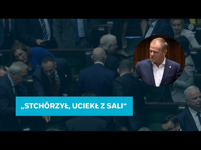 Tusk odpowiada na orędzie prezydenta. Kaczyński opuścił salę