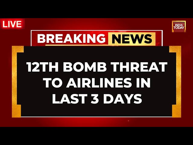 ⁣Bomb Threats To Indian Flights LIVE | Indigo Flight Gets Bomb Threats, 12th Such Incident In 3 Days