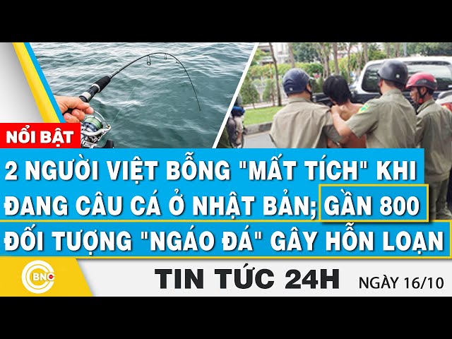 ⁣Tin 24h 16/10, 2 người Việt "mất tích" khi câu cá ở Nhật Bản; Gần 800 đối tượng ngáo đá gâ