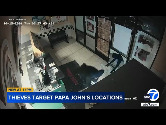 ⁣Thieves ransack Papa John's stores in Santa Clarita multiple times in a week