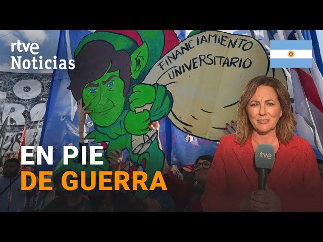 ⁣ARGENTINA: SANIDAD y EDUCACIÓN PÚBLICAS se MANIFIESTAN en CONTRA de los RECORTES de MILEI | RTVE