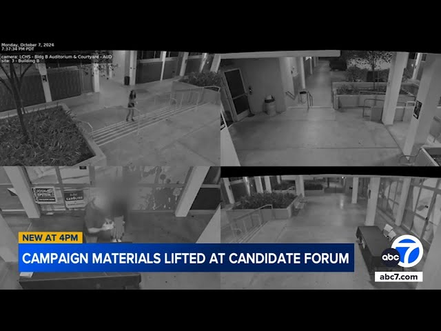 ⁣La Cañada Flintridge councilman seen on video swiping election flyers