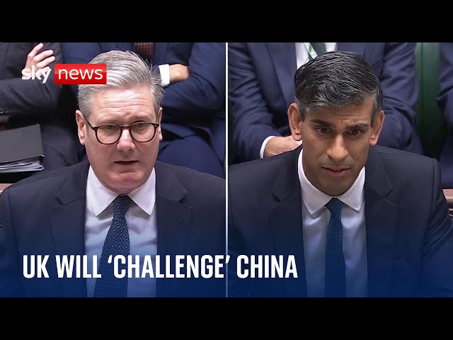 ⁣Starmer says UK will 'challenge' China when asked about 'dangerous acts' | PMQs