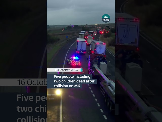 ⁣Police closed the road between J36 and J39 after a serious collision on 15 October 2024  #itvnews