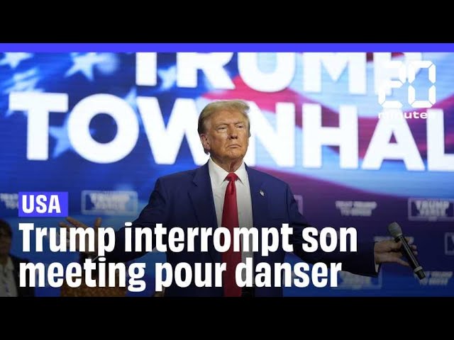 ⁣Élection américaine 2024 : Trump interrompt son meeting pour danser