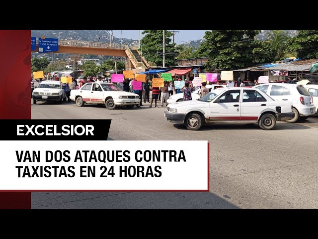 ⁣Tres heridos en un segundo ataque a balazos contra sitio de taxis en Guerrero