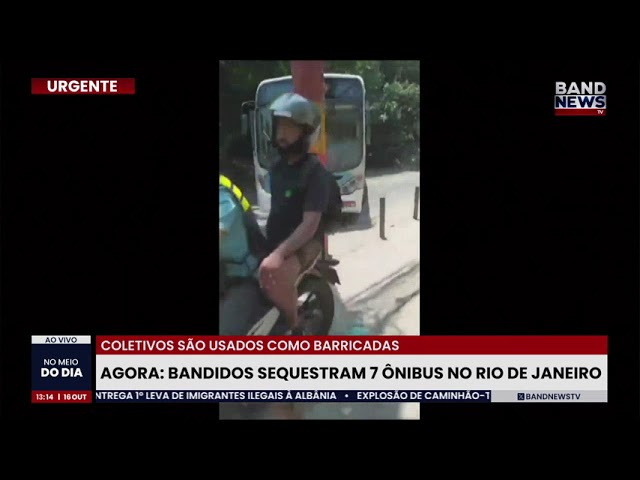 ⁣Bandidos sequestram ônibus no Rio de Janeiro