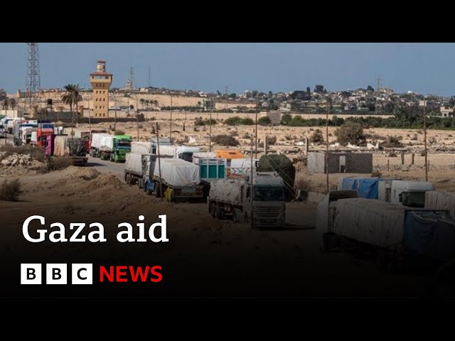 ⁣More aid lorries enter Gaza after US threat to cut Israel's military support | BBC News