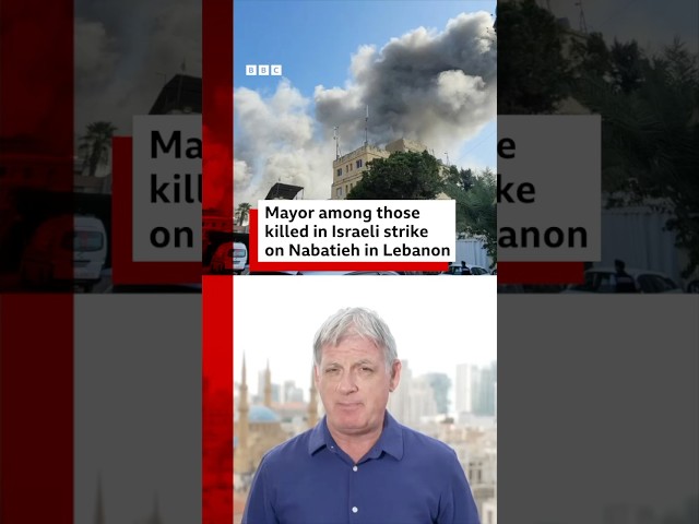 ⁣Nabatieh mayor among six killed in Israeli air strikes. #Israel #Lebanon #MiddleEast #BBCNews