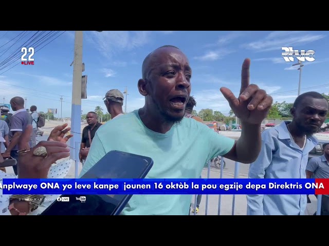 ⁣Pwotestasyon: Anplwaye ONA yo leve kanpe  jounen 16 oktòb 2024 la pou egzije depa Direktris ONA, Mag