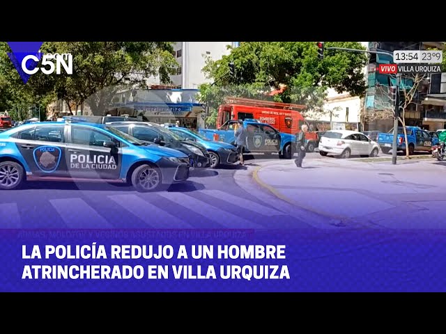 ⁣La POLICÍA REDUJO a un HOMBRE ATRINCHERADO en VILLA URQUIZA