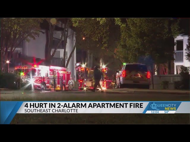 ⁣8 rescued in SE Charlotte residential two-alarm fire