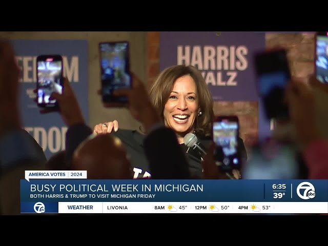 ⁣Kamala Harris focuses on Black voters during Detroit campaign stops