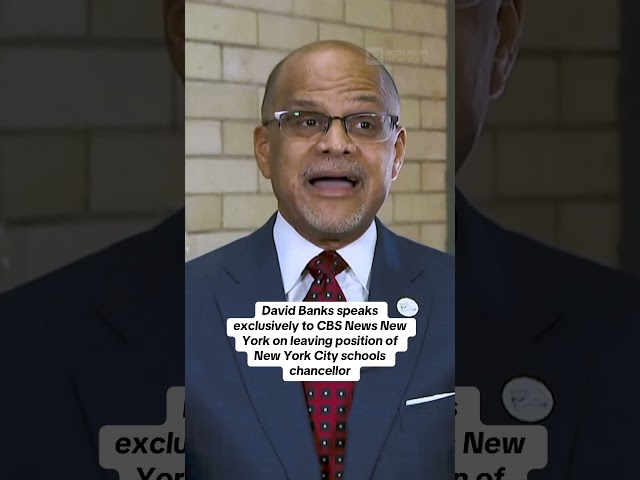 ⁣David Banks speaks exclusively to CBS News New York on leaving position of NYC schools chancellor