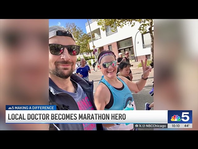 ⁣Local doctor becomes Chicago Marathon hero after halting previous run to tend to medical emergency