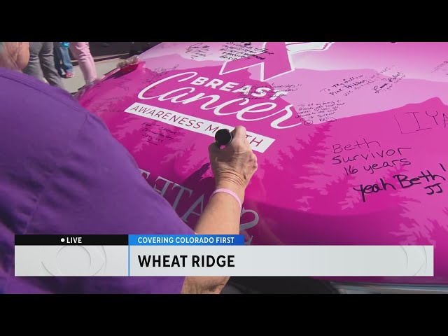 ⁣Colorado State Patrol unveils vehicles wrapped for breast cancer awareness