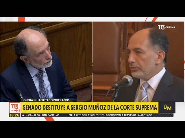 ⁣Senado aprueba acusación constitucional y destituye a juez Sergio Muñoz