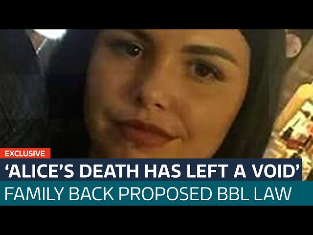 ⁣Family of mum who died after BBL back new law to prevent 'awful suffering' | ITV News