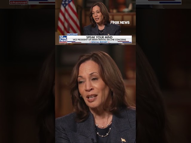 ⁣Bret Baier presses Kamala Harris on Biden's mental state