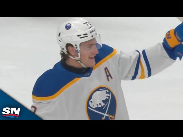 ⁣Tage Thompson Steals Puck Off Tristan Jarry For Opening Minute Goal