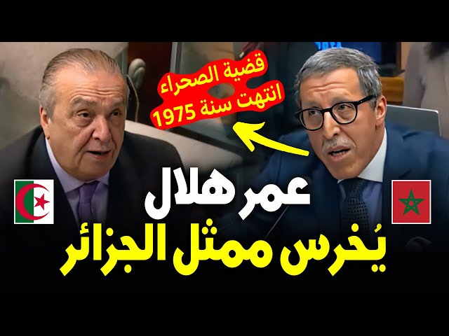 ⁣شاهد المواجهة الكاملة للسيد عمر هلال ضد مندوب الجزائر في الأمم المتحدة حول الصحراء الغربية المغربية