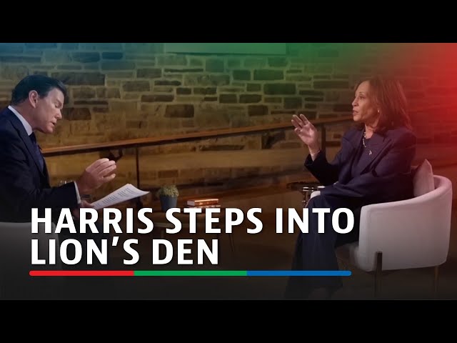 ⁣Harris grilled on immigration in combative Fox interview | ABS-CBN News