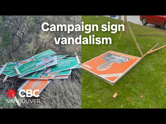 ⁣B.C. MLA calls attention to election sign vandalism