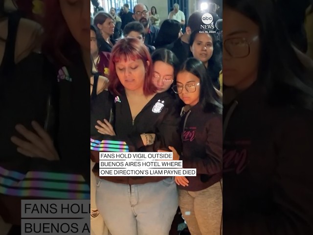 ⁣Fans hold vigil outside Buenos Aires hotel where One Direction’s Liam Payne died