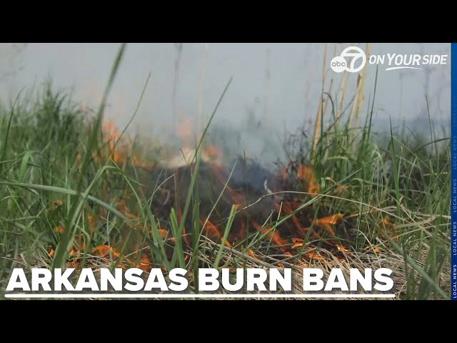 ⁣Most of Arkansas under burn ban amid wildfire threat; fires at Fort Chaffee, Chicot County