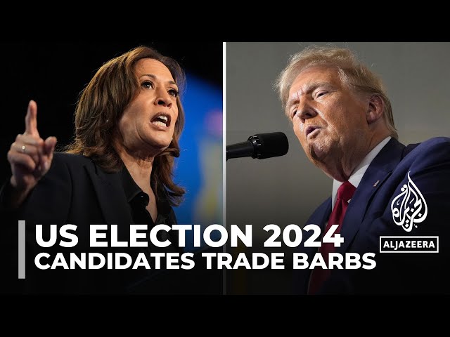 ⁣US Elections 2024: Presidential candidates trade barbs on campaign trail