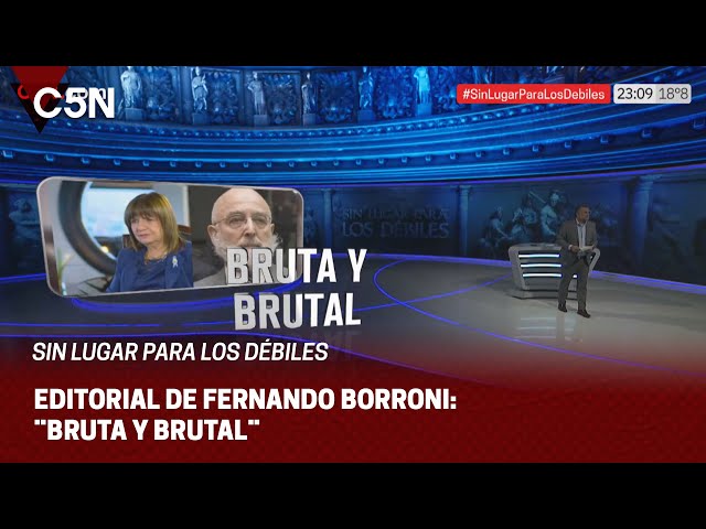 ⁣EDITORIAL de FERNANDO BORRONI en SIN LUGAR PARA LOS DÉBILES: ¨BRUTA y BRUTAL¨