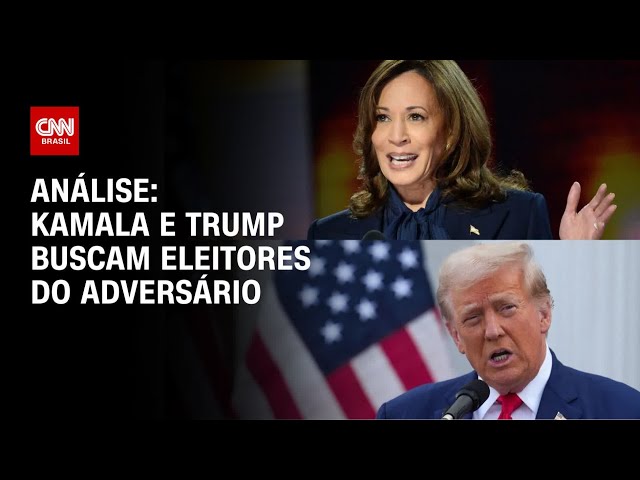 ⁣Análise: Kamala e Trump buscam eleitores do adversário | WW