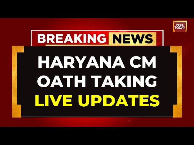 ⁣Haryana CM Oath Taking LIVE News: Nayab Singh Saini To Take Oath As Haryana CM | Haryana LIVE News