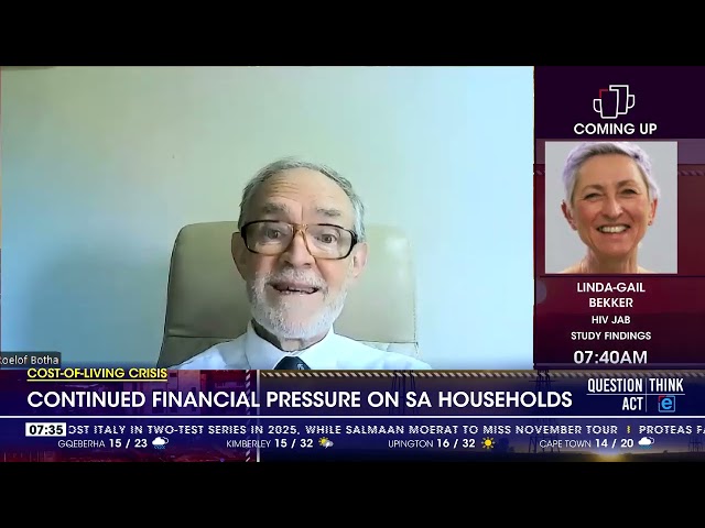 ⁣Continued financial pressure on SA households