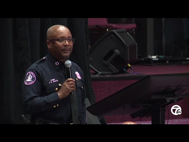 ⁣Detroit Police Chief White addresses city for first time since announcement of new role