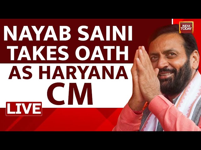 ⁣Nayab Singh Saini LIVE | Haryana CM Oath Taking Ceremony LIVE | Nayab Singh Saini Takes Oath As CM