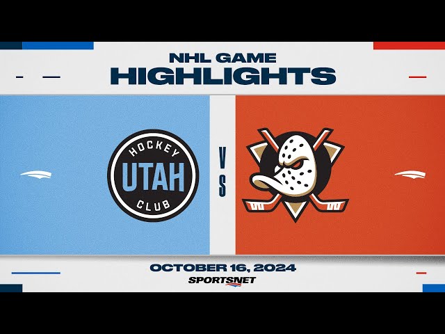 ⁣NHL Highlights | Utah HC vs. Ducks - October 16, 2024