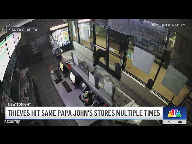 ⁣Thieves hit Papa John's stores multiple times in Santa Clarita