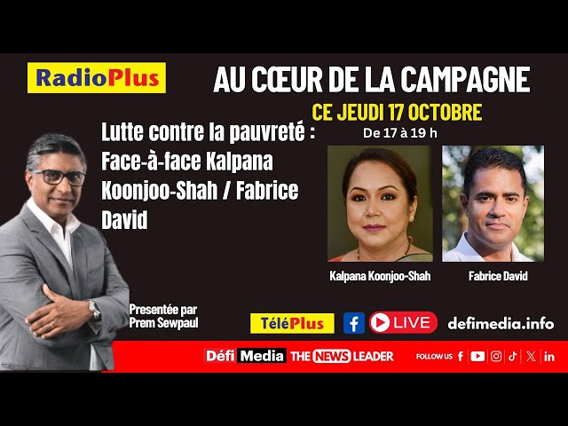 ⁣Lutte contre la pauvreté : face-à-face Kalpana Koonjoo-Shah / Fabrice David