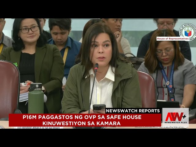 ⁣₱16M paggastos ng OVP sa safe house kinuwestiyon sa Kamara | NewsWatch Reports