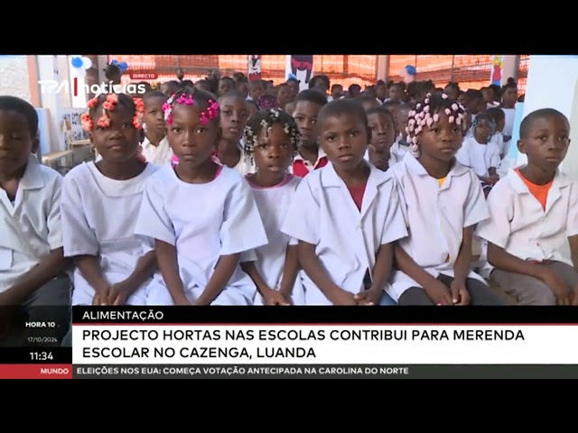 ⁣Alimentação - Projecto hortas nas escolas contribui para merenda escolar no Cazenga, Luanda