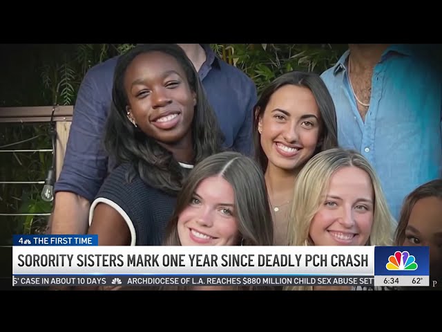 ⁣Sorority sisters mourn 4 Pepperdine students killed in PCH crash 1 year ago