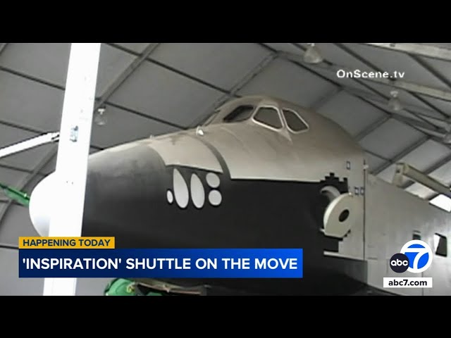 ⁣Original space shuttle mock-up to move through Downey for restoration