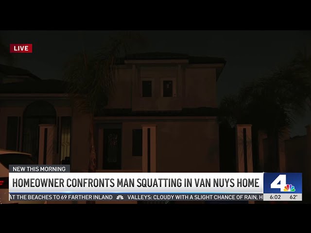 ⁣Homeowner confronts squatter in his Van Nuys house