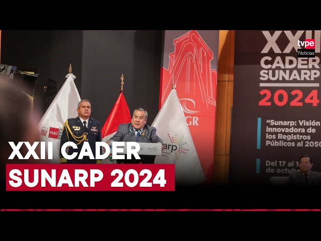 ⁣Premier Adrianzén en apertura del Congreso Anual de Derecho Registral Sunarp - CADER2024.