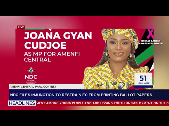 ⁣NDC files injunction to restrain Ec from printing ballot papers