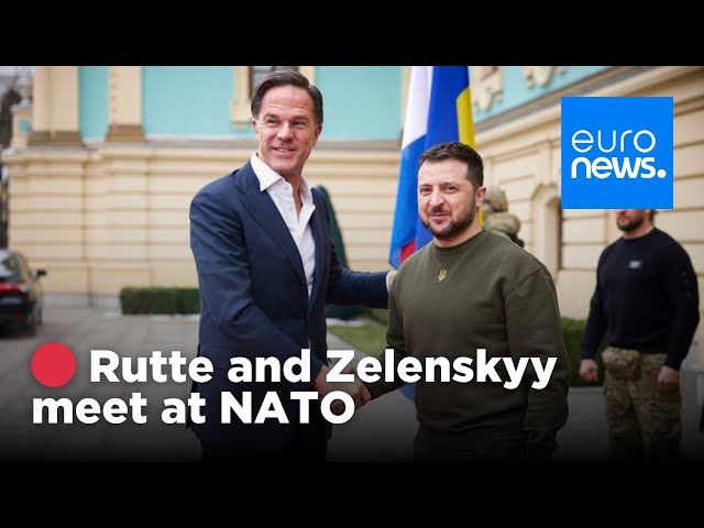 ⁣ LIVE: Mark Rutte and Zelenskyy at NATO Headquarters in Brussels | euronews 